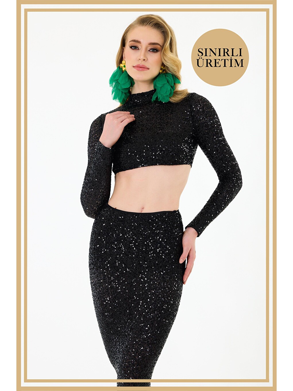 Limited Edition | Kate Siyah Midi Takım-1