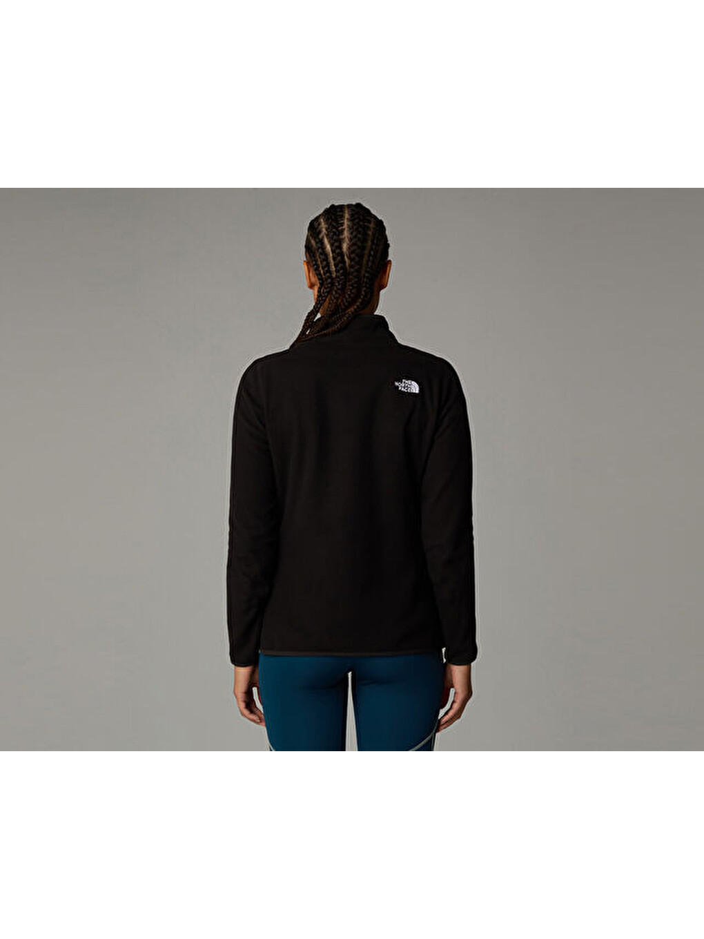 W 100 Glacier 1/4 Zip Kadın Polar Sweatshirts Nf0a855m4h01 Siyah-3