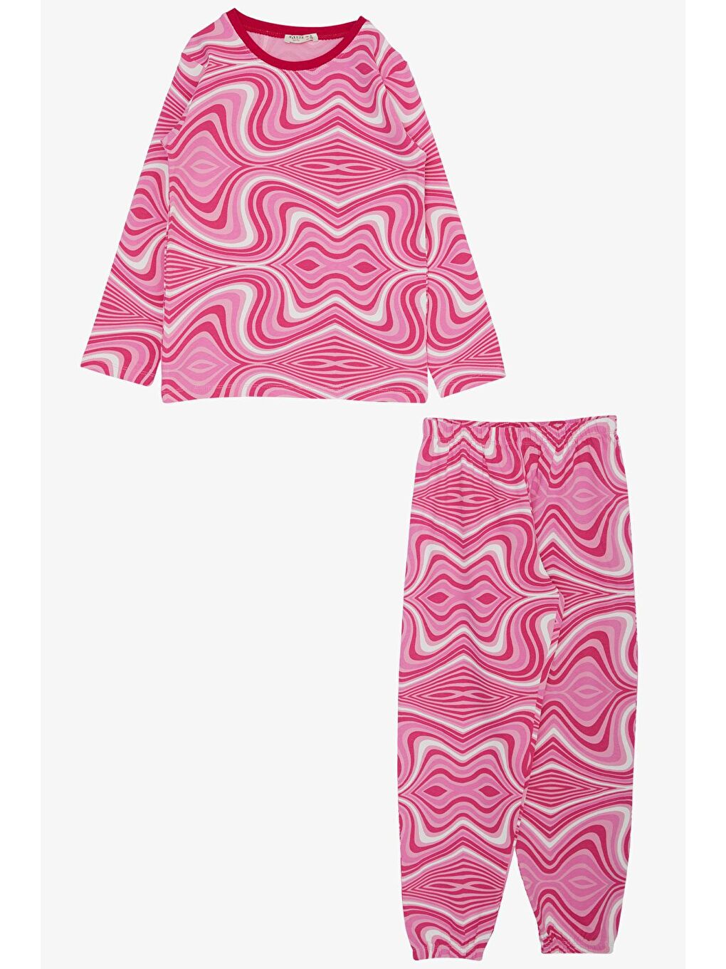 Kız Çocuk Pijama Takımı Desenli Pembe (8 Yaş)