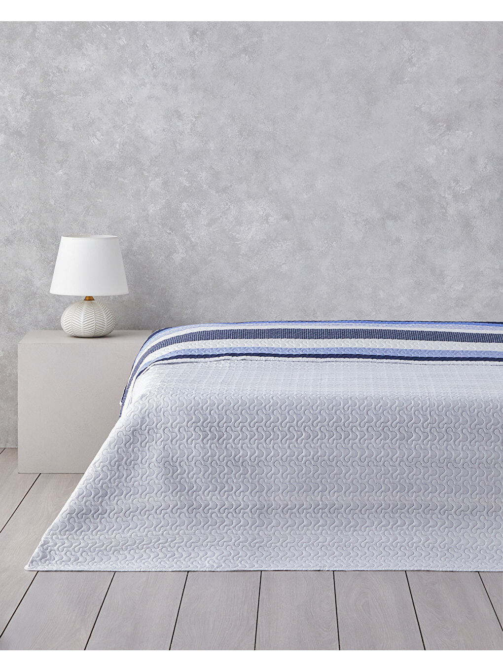 Modern Fusion King Size Çok Amaçlı Örtü 240x220 cm Mavi-1