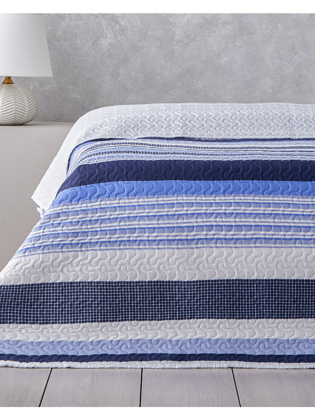 Modern Fusion King Size Çok Amaçlı Örtü 240x220 cm Mavi-2