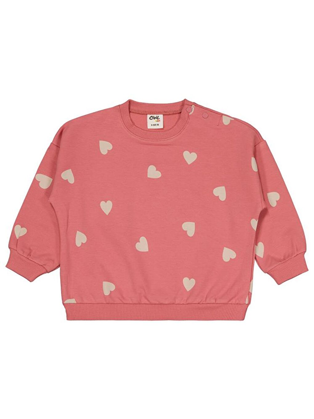 Kahverengi Baby Minik Kalp Empirme 6-18 Ay Takım - Turuncu18-24 Ay-1