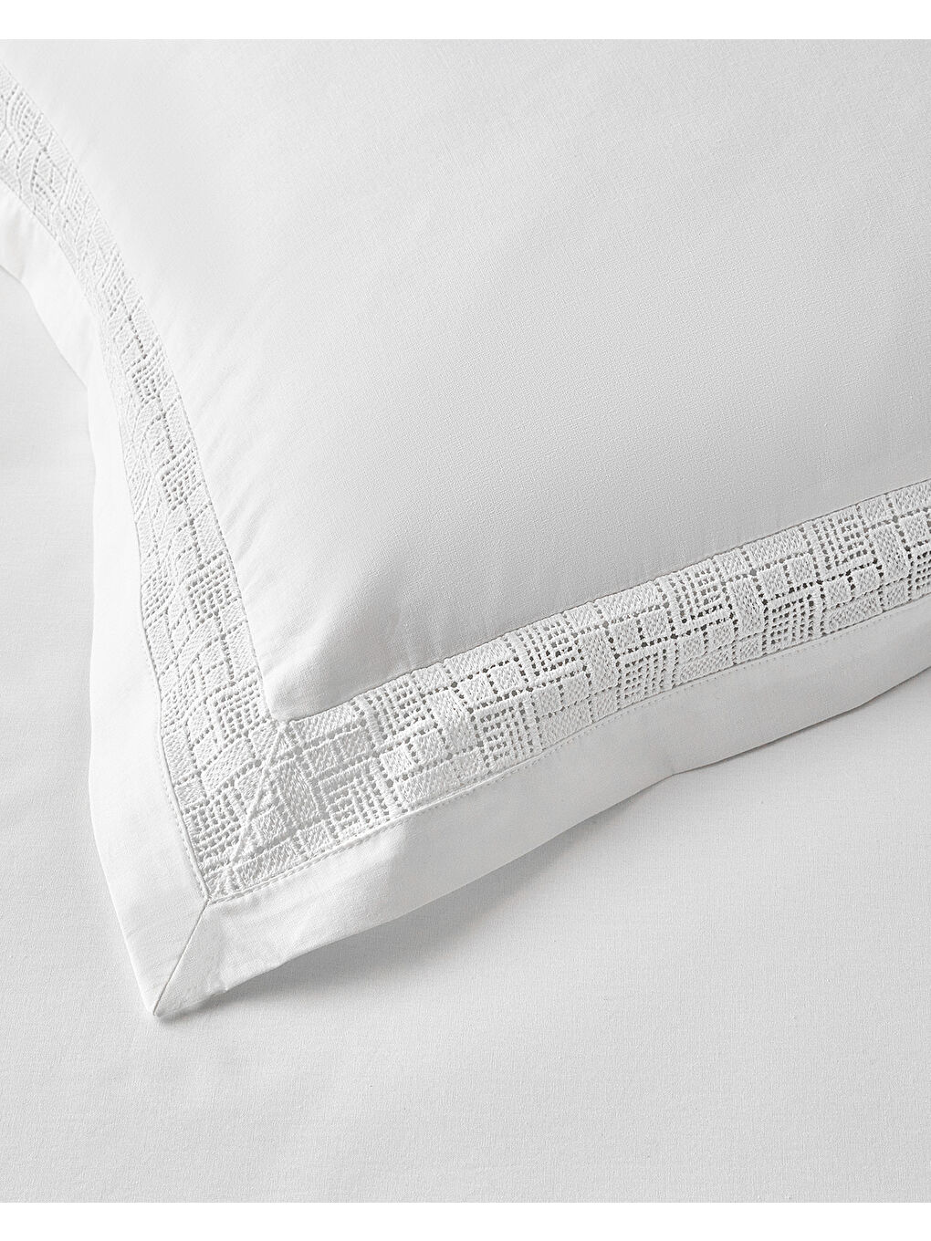 Imperial Lace Güpürlü Oxford King Size Nevresim Takımı 240x220 cm Beyaz-3