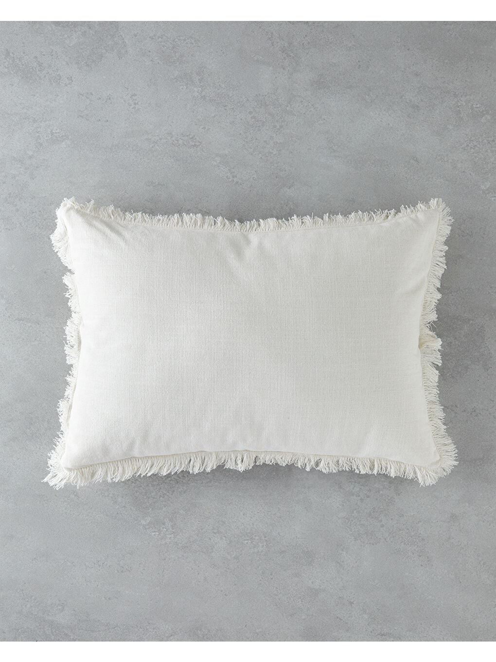 Delhi Pamuklu Dekoratif Kırlent 35x50 cm Ekru