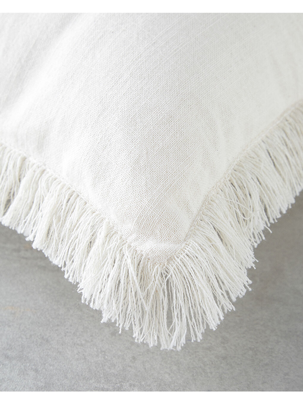 Delhi Pamuklu Dekoratif Kırlent 35x50 cm Ekru-1