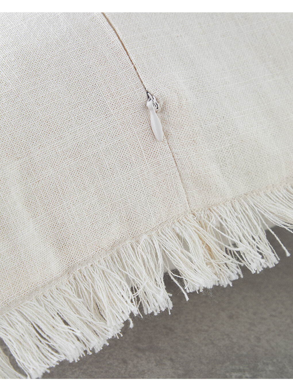 Delhi Pamuklu Dekoratif Kırlent 35x50 cm Ekru-2