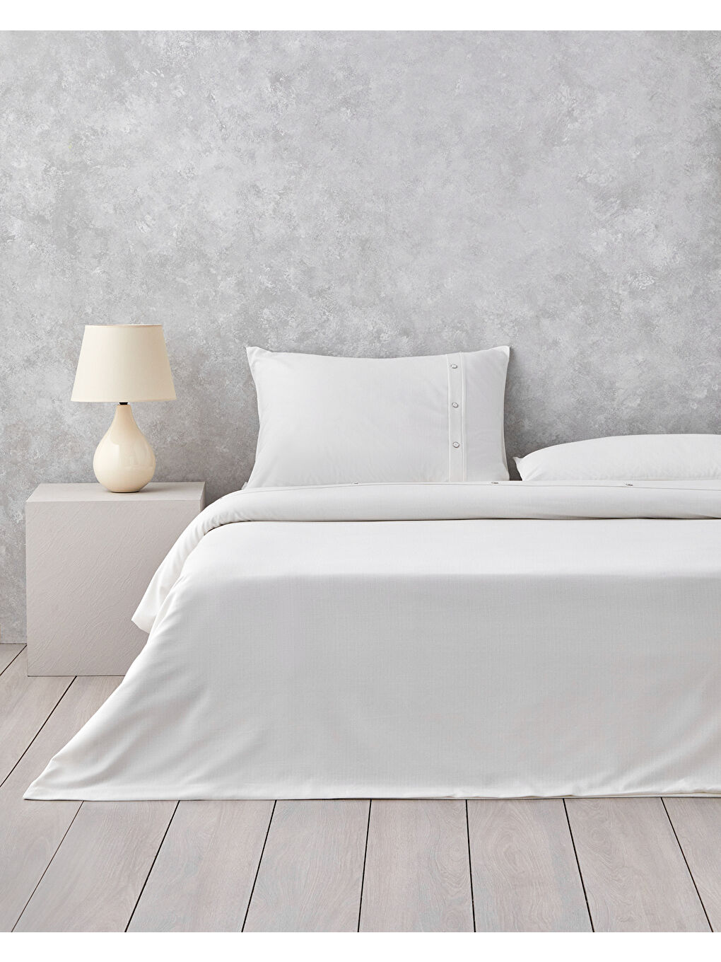 Modern Harmony Armürlü Çift Kişilik Nevresim Takımı 200x220 cm Beyaz