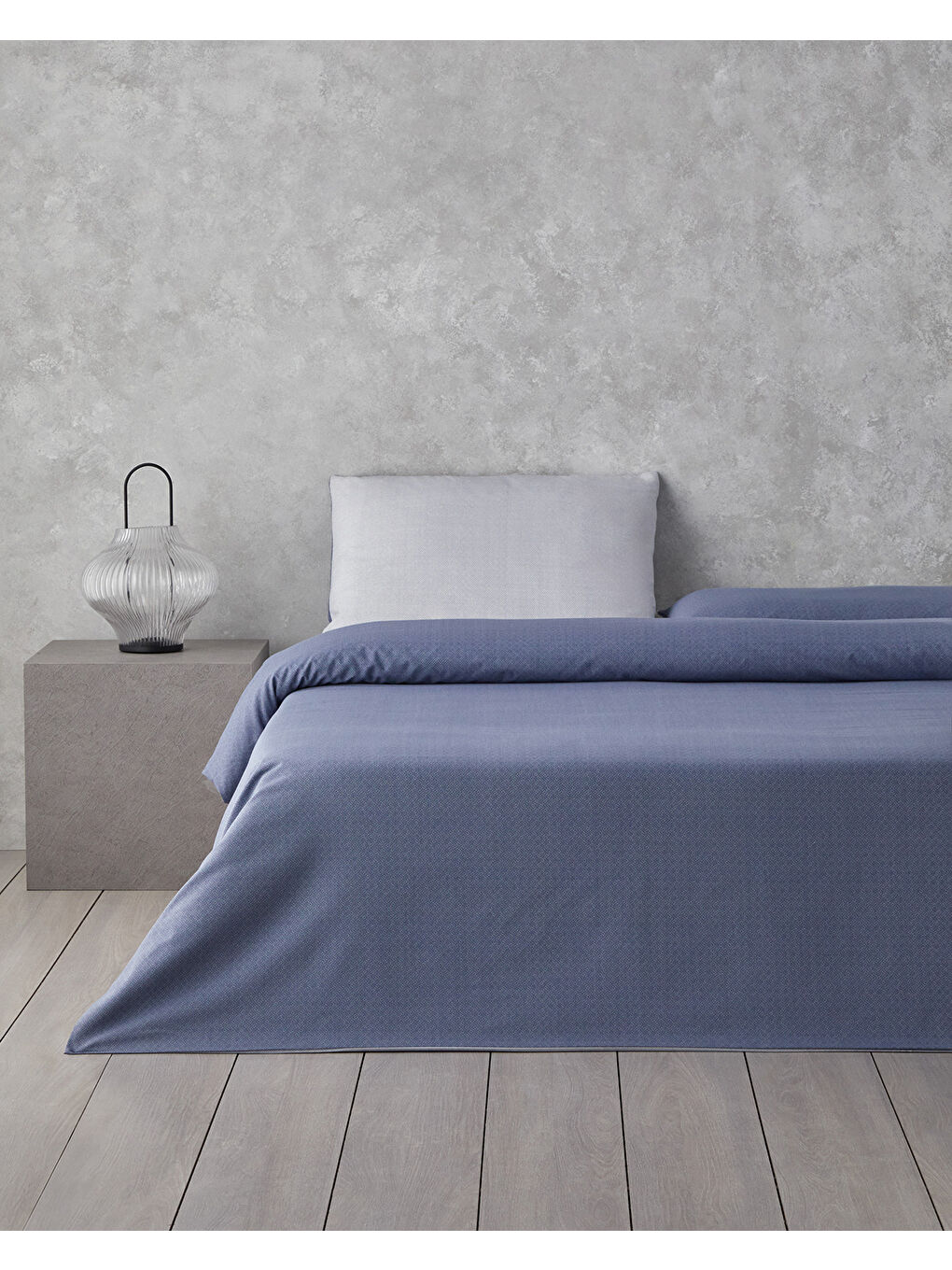 Flowing Stripes Kolay Ütülenir Tek Kişilik Nevresim Takımı 160x220 cm Lacivert-1