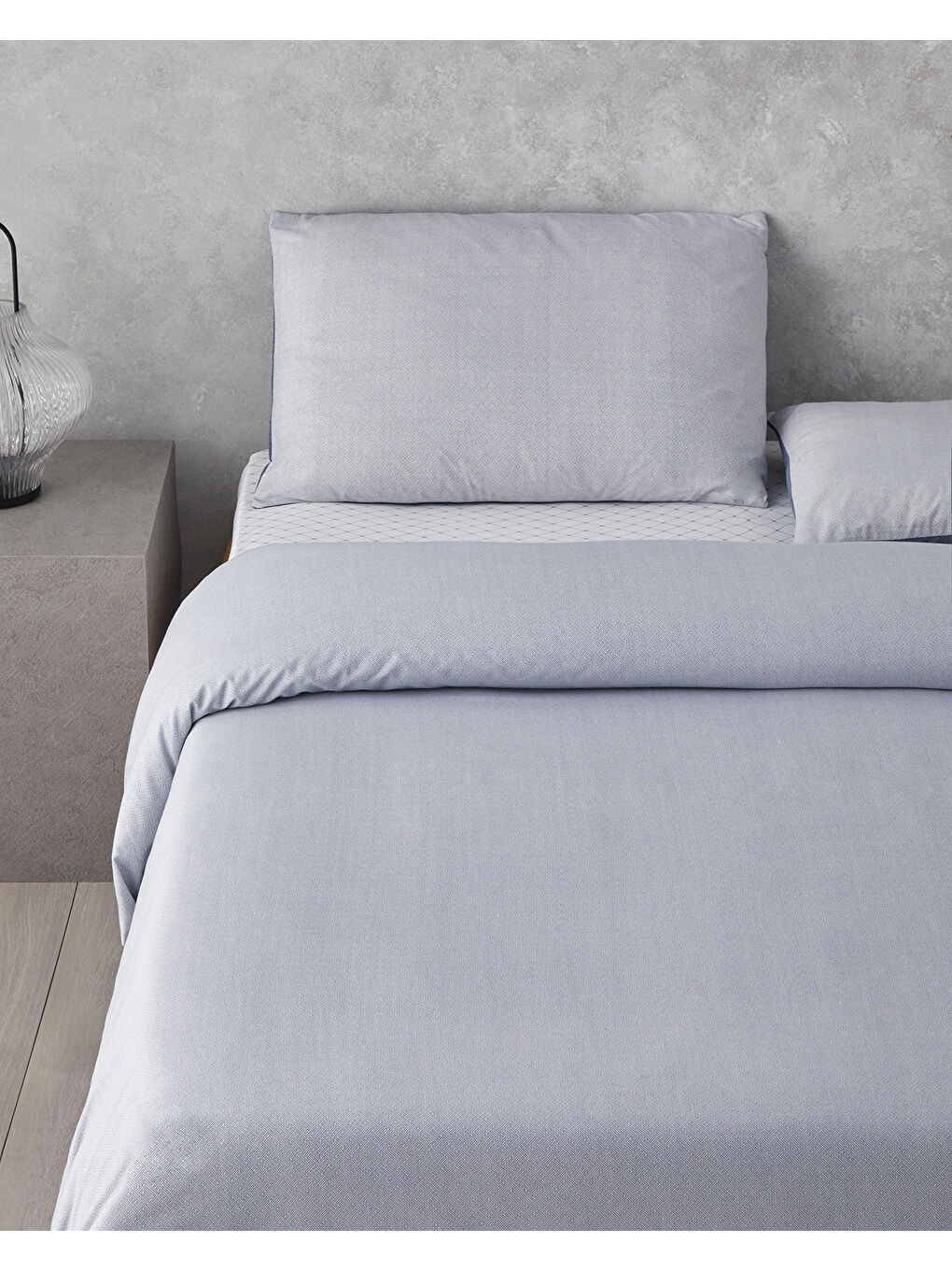 Flowing Stripes Kolay Ütülenir Tek Kişilik Nevresim Takımı 160x220 cm Lacivert-2