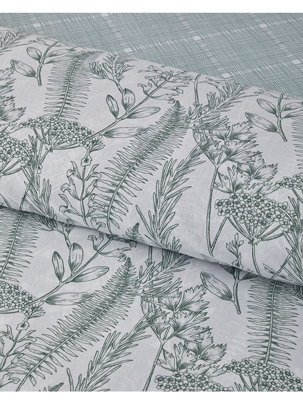 Botanical Spring Kolay Ütülenir Tek Kişilik Nevresim Takımı 160x220 cm Yeşil-3