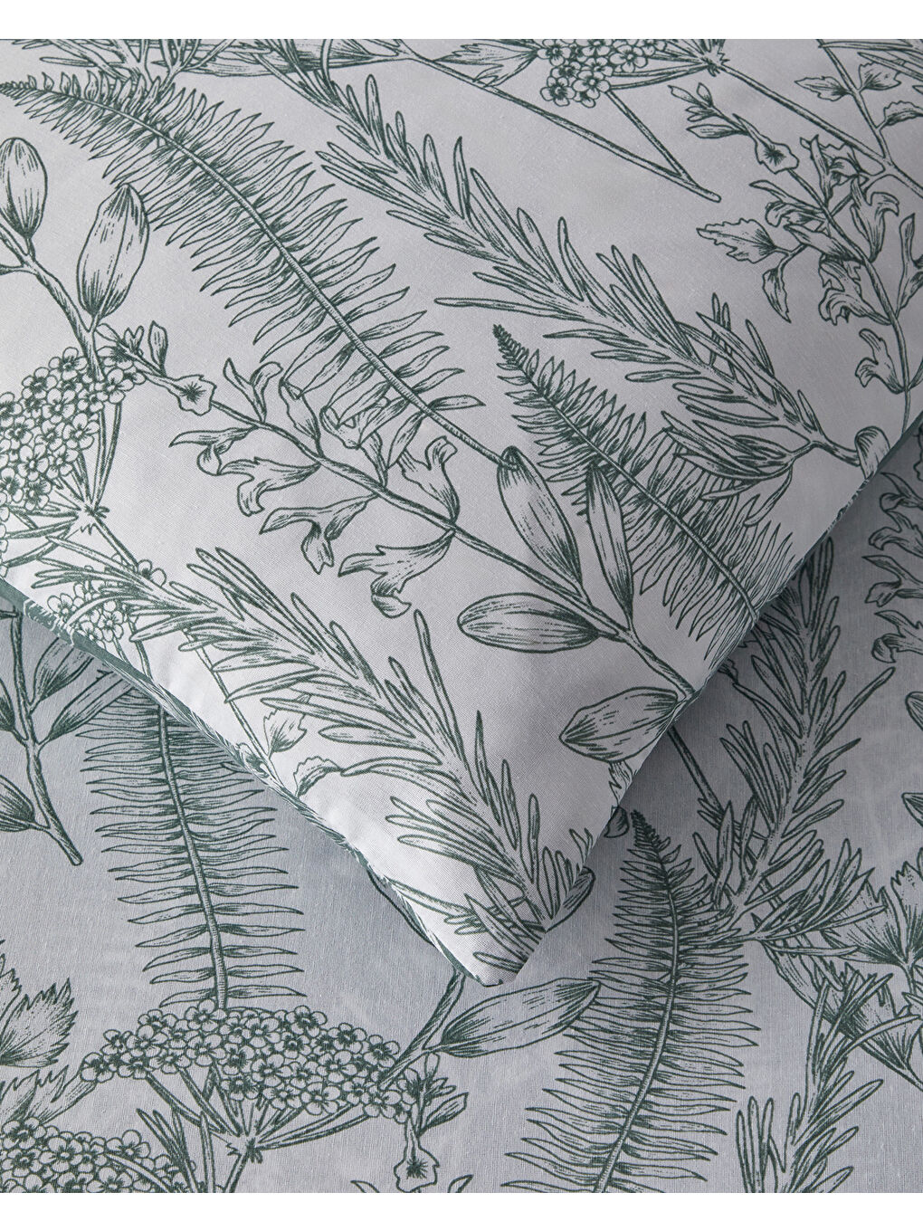 Botanical Spring Kolay Ütülenir Tek Kişilik Nevresim Takımı 160x220 cm Yeşil-4