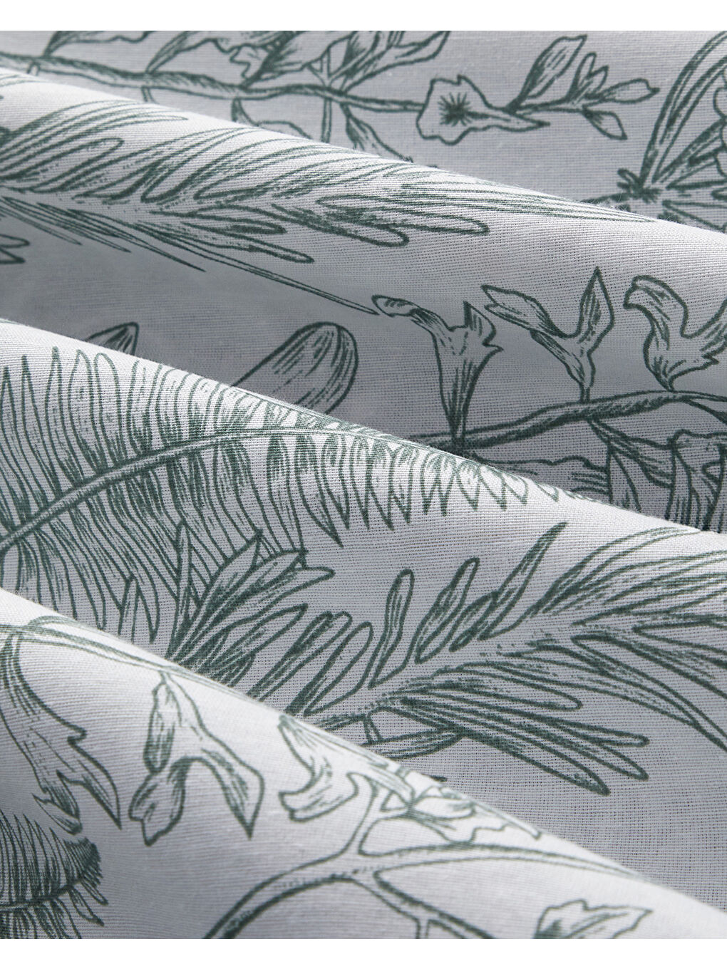Botanical Spring Kolay Ütülenir Tek Kişilik Nevresim Takımı 160x220 cm Yeşil-6