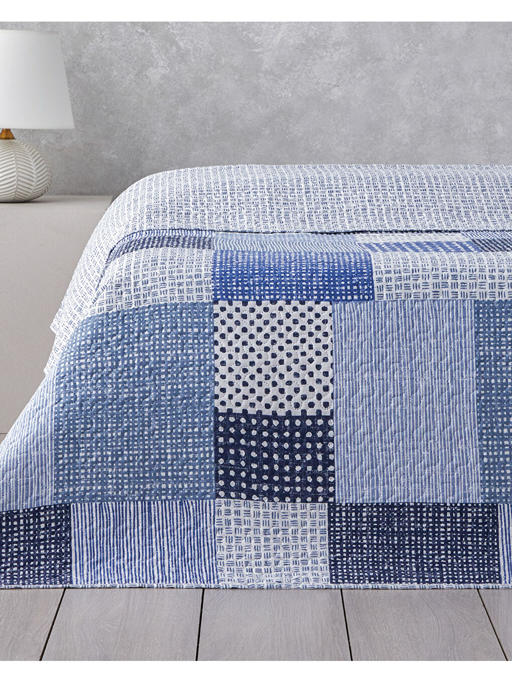 Harlem Çift Kişilik Çok Amaçlı Örtü 200x220 cm Lacivert-2