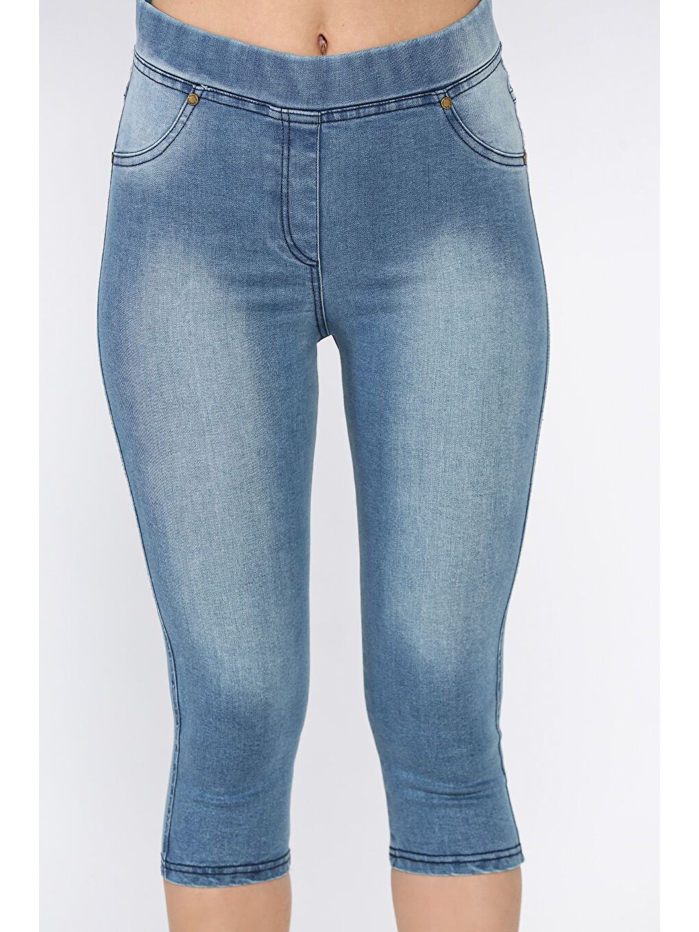 Mavi Kadın Kapri Jean Jean Tayt-2