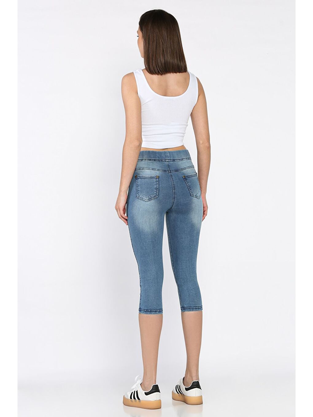 Mavi Kadın Kapri Jean Jean Tayt-3