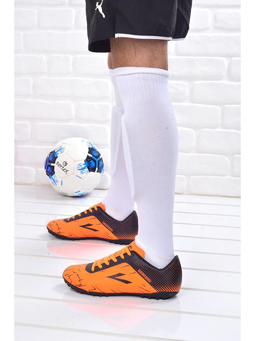 Turuncu Meteor Erkek Halı Saha Futbol Ayakkabısı-1