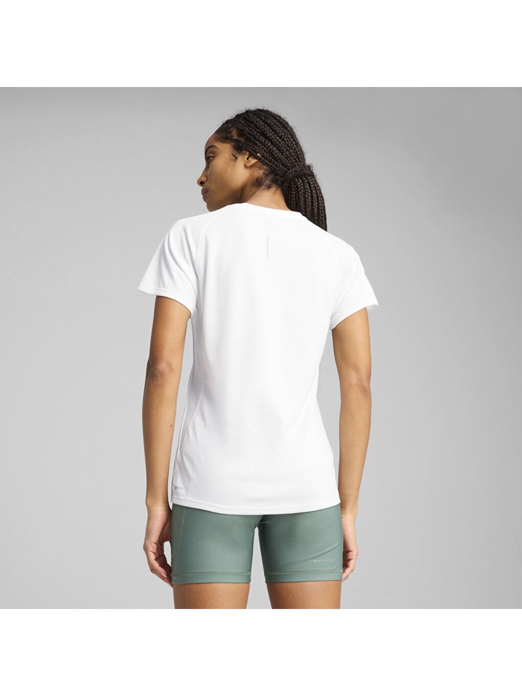 Run Velocity Kadın Beyaz Yuvarlak Yaka Tişört-1