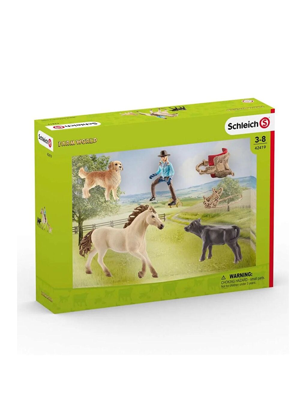 Schleich Beyaz-Renklibaskı Vahşi Batı At Sürme Oyun Seti - 3