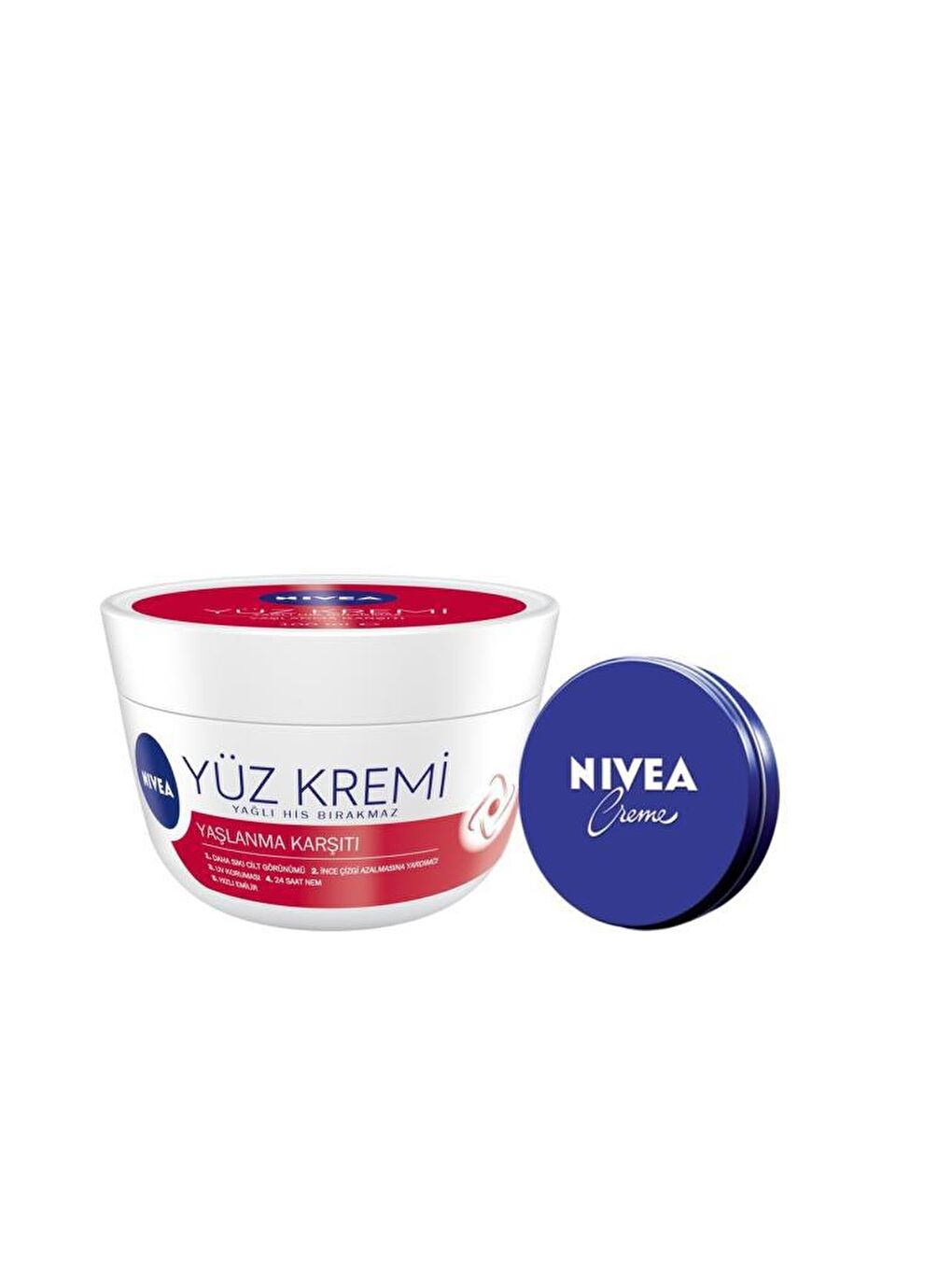 NIVEA Yaşlanma Karşıtı Yüz Kremi 100 ml + Crème 30 ml