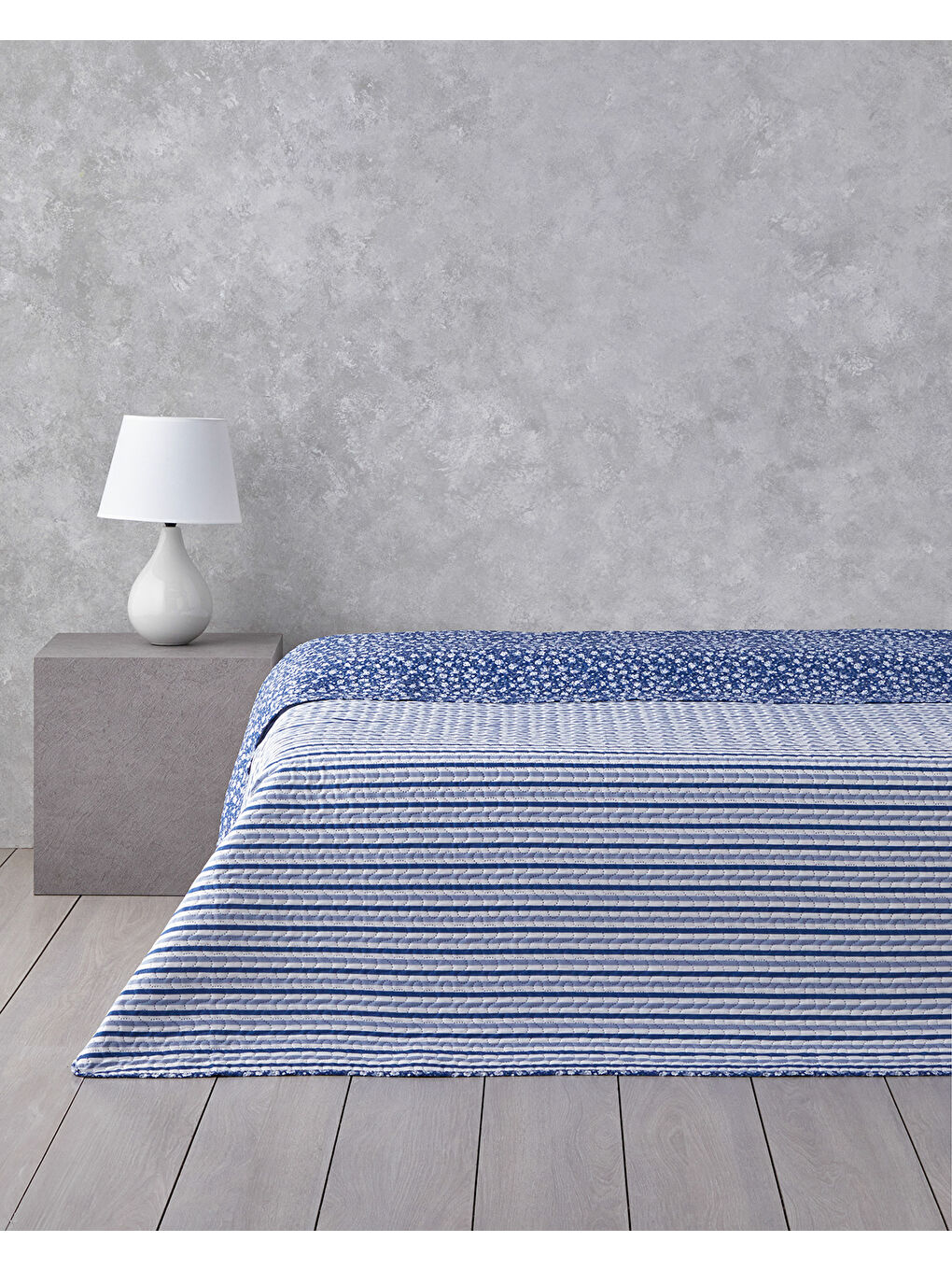 Sunrose Çift Taraflı King Size Çok Amaçlı Örtü Mavi-1