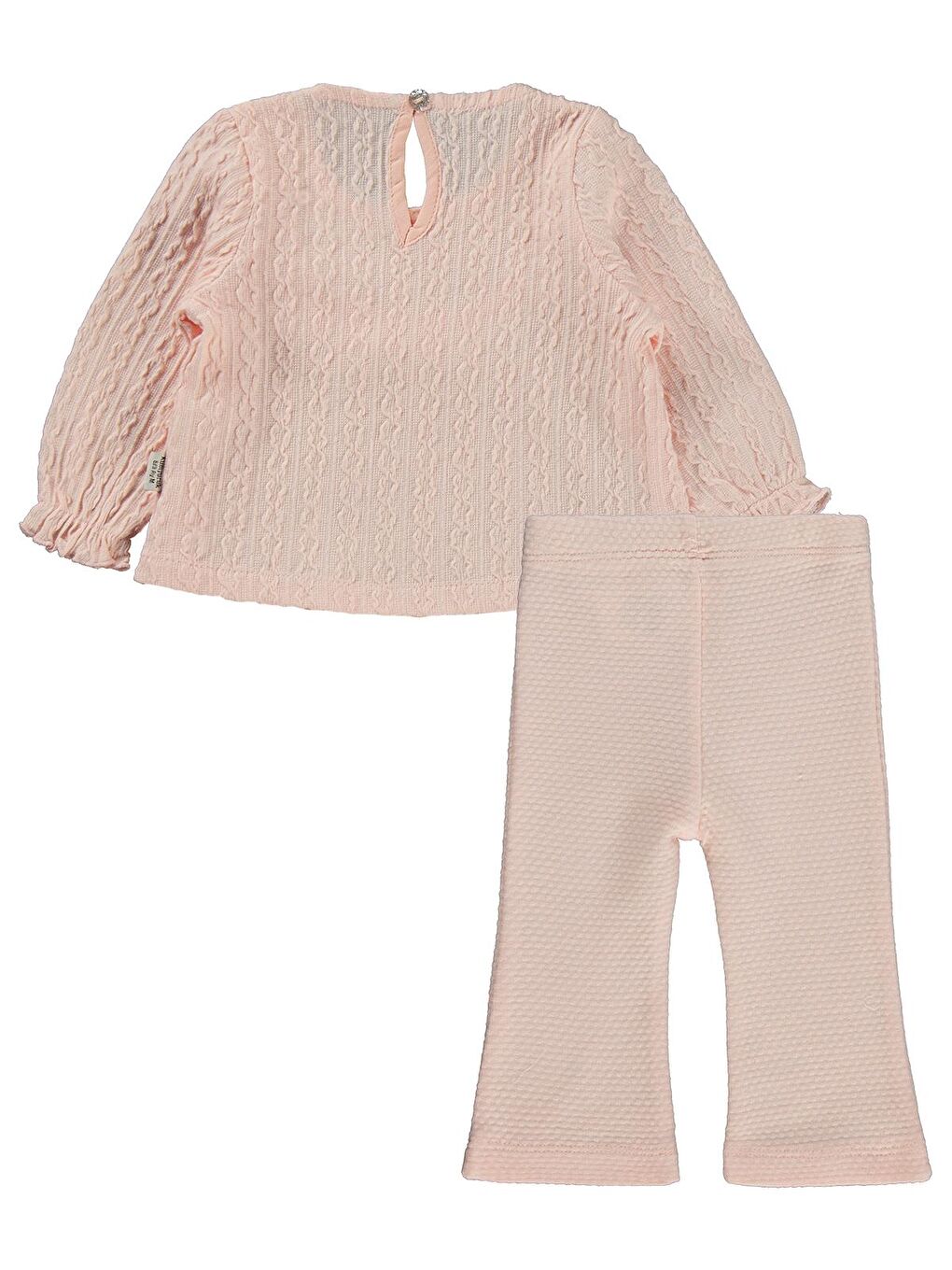 Zincir Desenli Fistolu 2 li 6-18 Ay Takım - Pembe 9-12 Ay-2