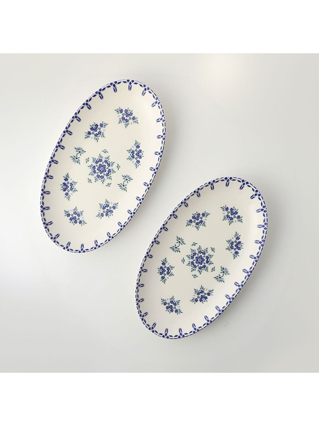 Ekru Elıps 2 Parça 25 cm Bone Kayık Tabak - 1654-1