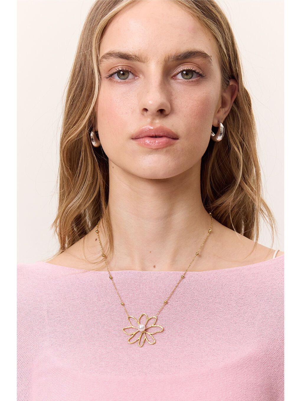 Sarı Daısy Kolye Gold