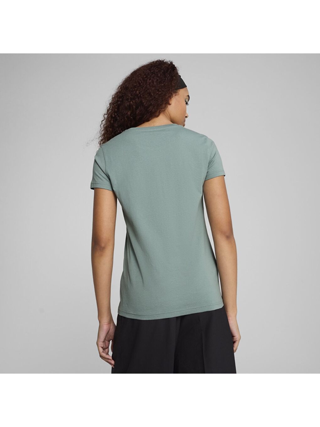 Metallic No 1 Logo Kadın Yeşil Yuvarlak Yaka Tişört-2