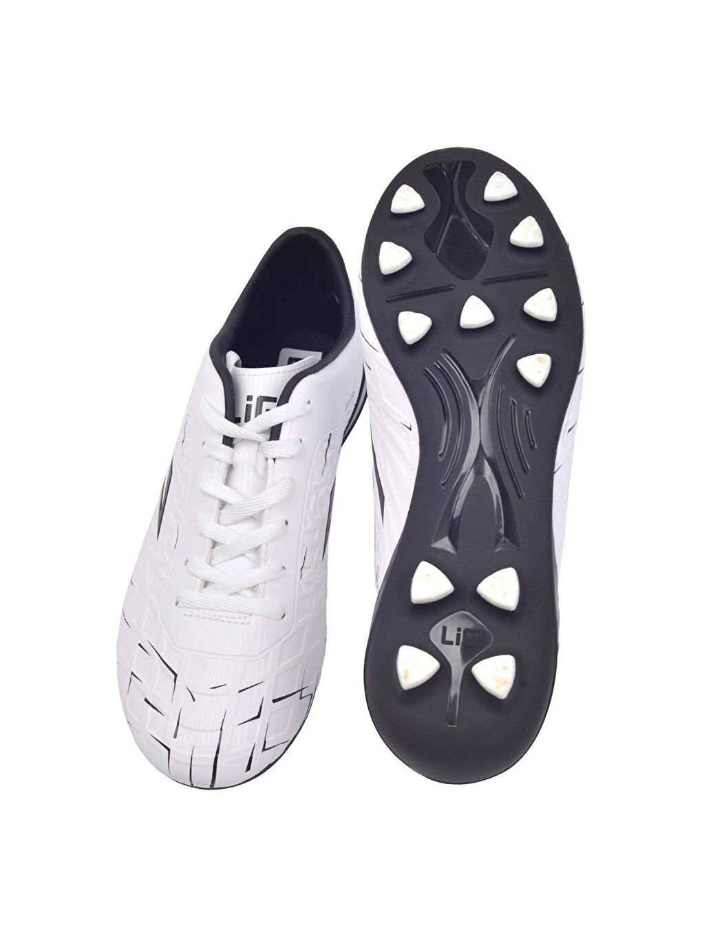 Beyaz Meteor Erkek Krampon Çim Saha Futbol Ayakkabısı-4