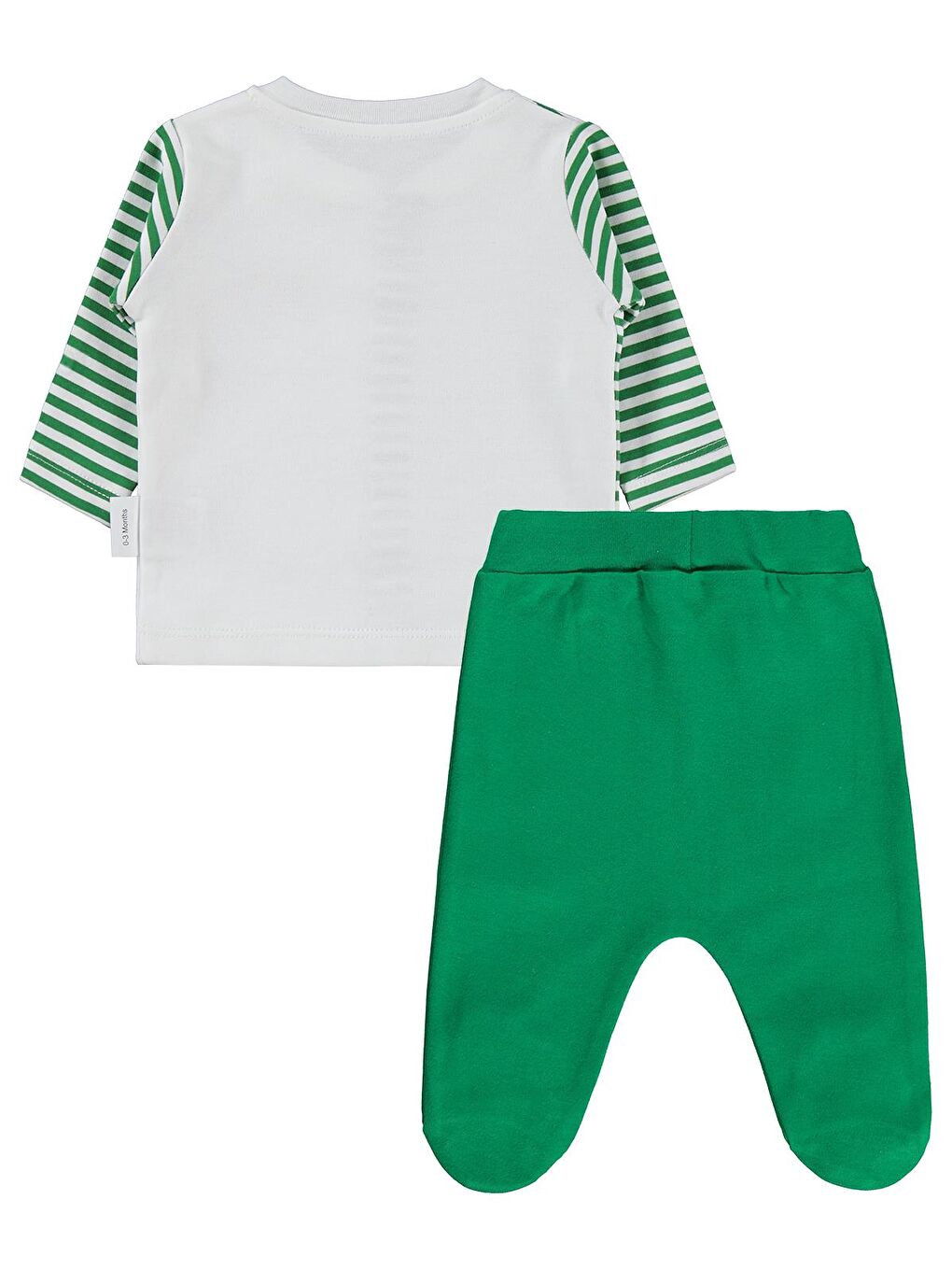 Karpuz Kokulu Önden Açık 1-6 Ay Pijama Takımı - Ekru-1