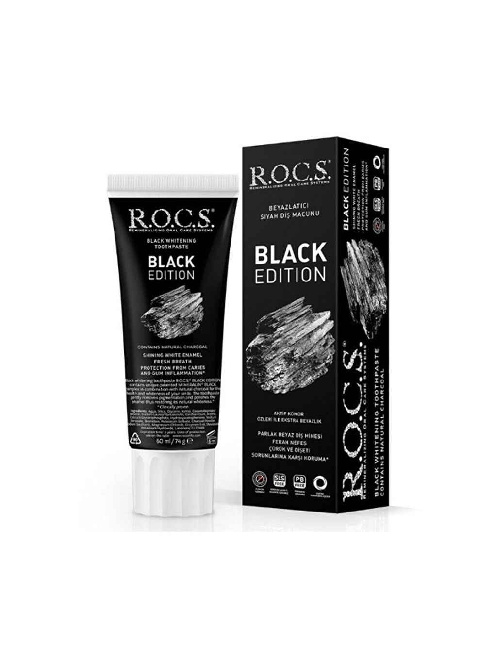 Rocs Karışık Black Edition Kömür Özlü Beyazlatıcı Diş Macunu