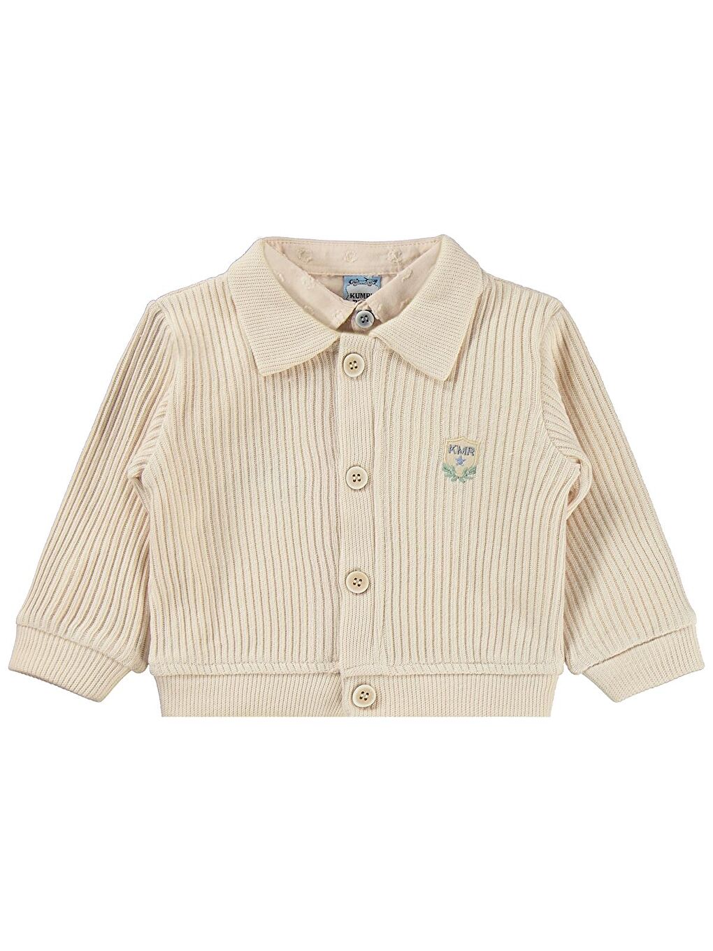 Hırka Nakışlı Gömlek Pantolon 6-18 Ay Takım - Bej 6-9 Ay-3