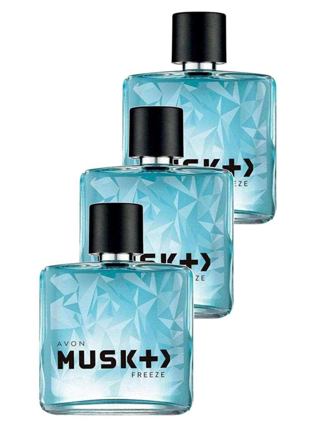 AVON Renksiz Musk Freeze Erkek Parfüm Edt 75 Ml. Üçlü Set