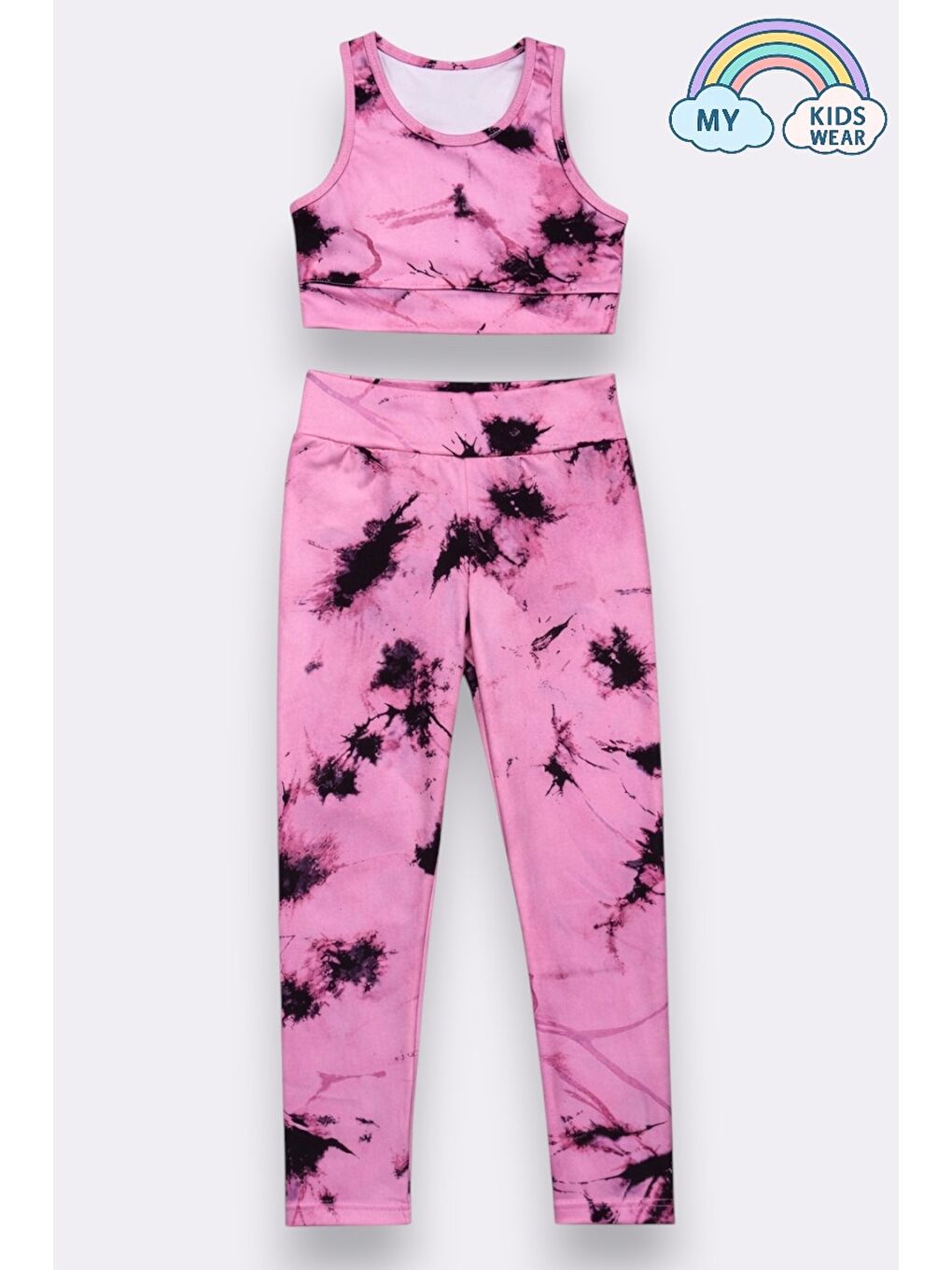 Sarı Kız Çocuk Çok Amaçlı Desenli Mayo & Spor Takımı 12451