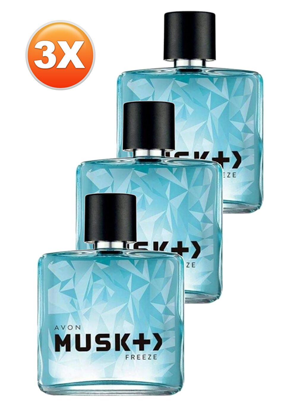 AVON Renksiz Musk Freeze Erkek Parfüm Edt 75 Ml. Üçlü Set - 1