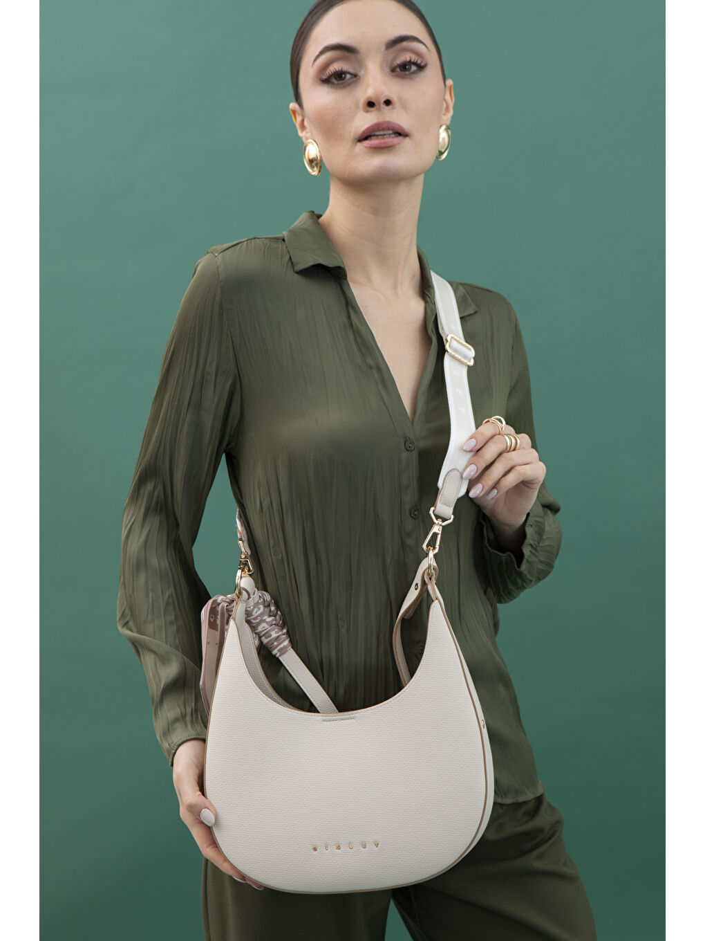 Kadin Kol Çantasi Beyaz SLY166-1