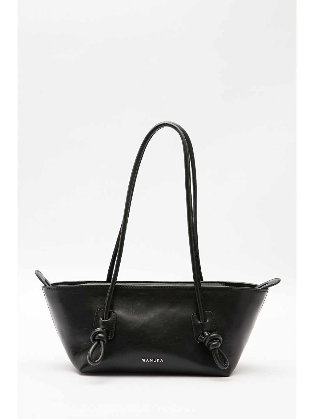 Siyah Bonnıe Bağlama Detaylı Çanta Black Truffle-2