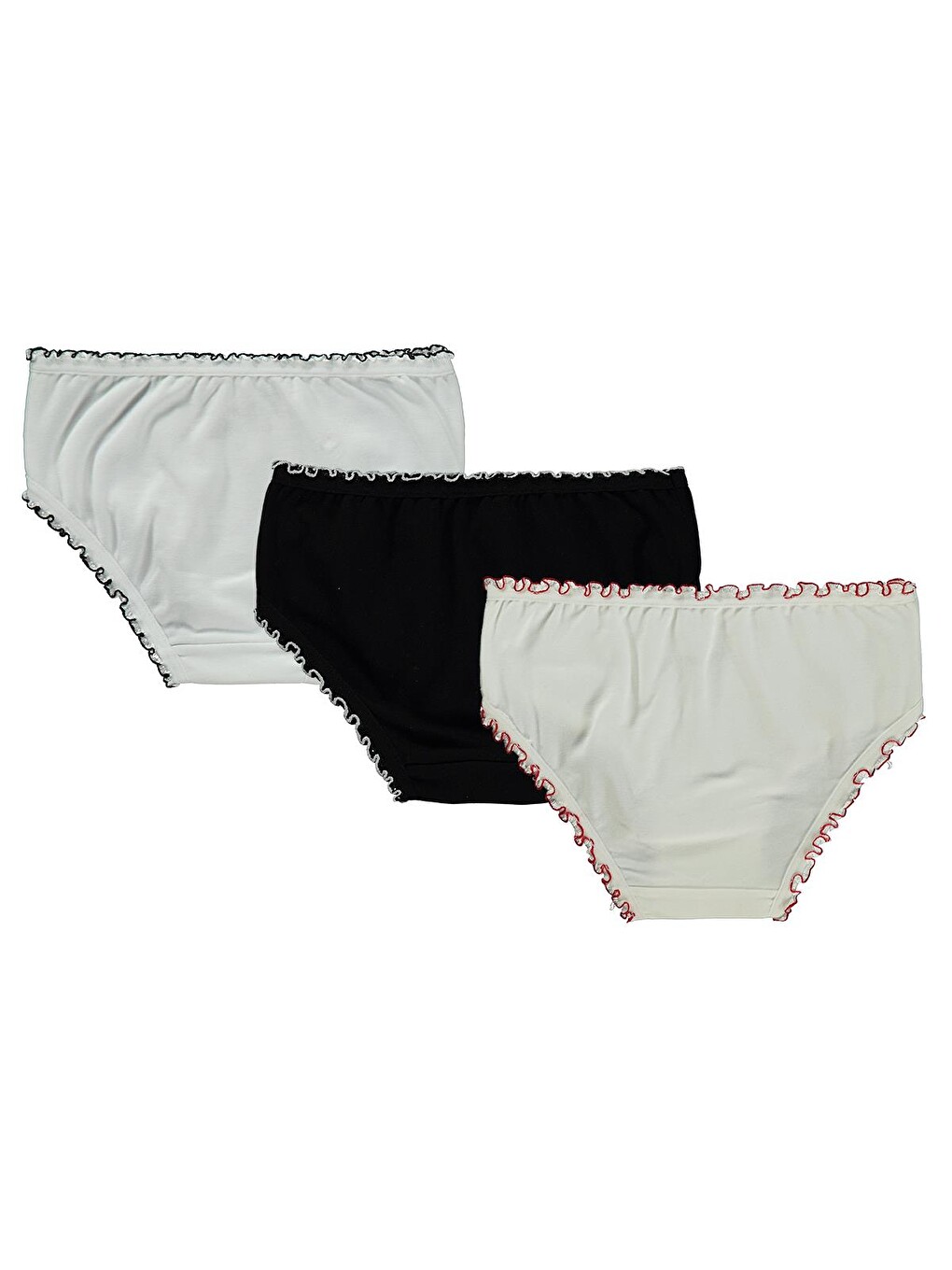 Beyaz Çorap Muldira Kız 3' Lü Slip - Standart-2