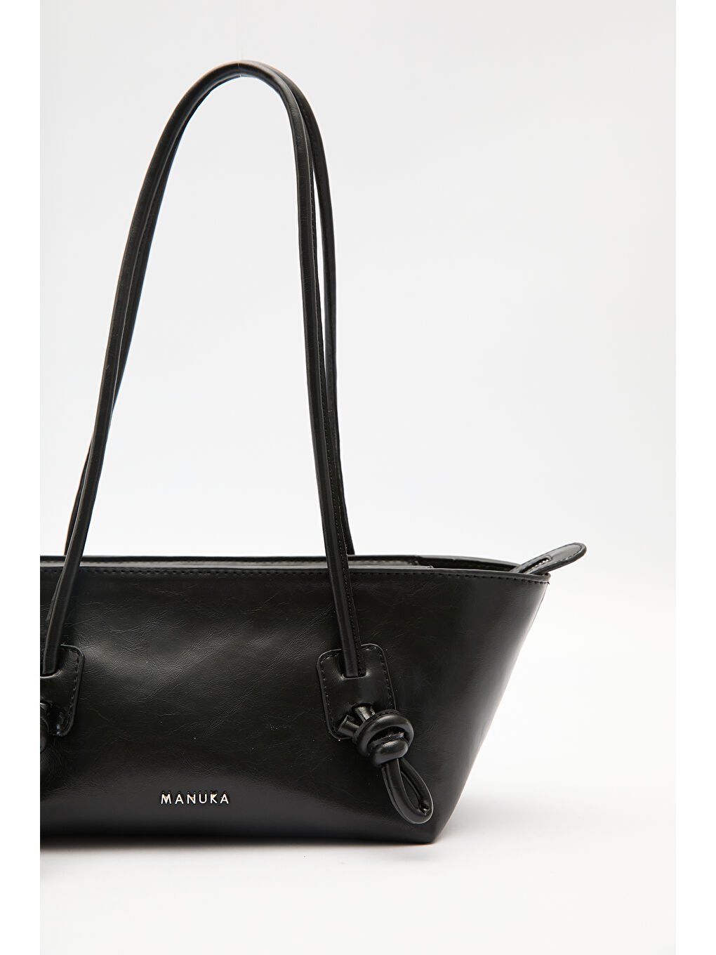 Siyah Bonnıe Bağlama Detaylı Çanta Black Truffle-3