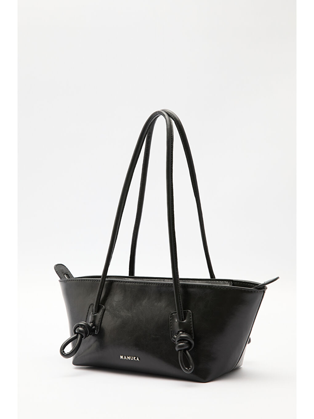 Siyah Bonnıe Bağlama Detaylı Çanta Black Truffle-4