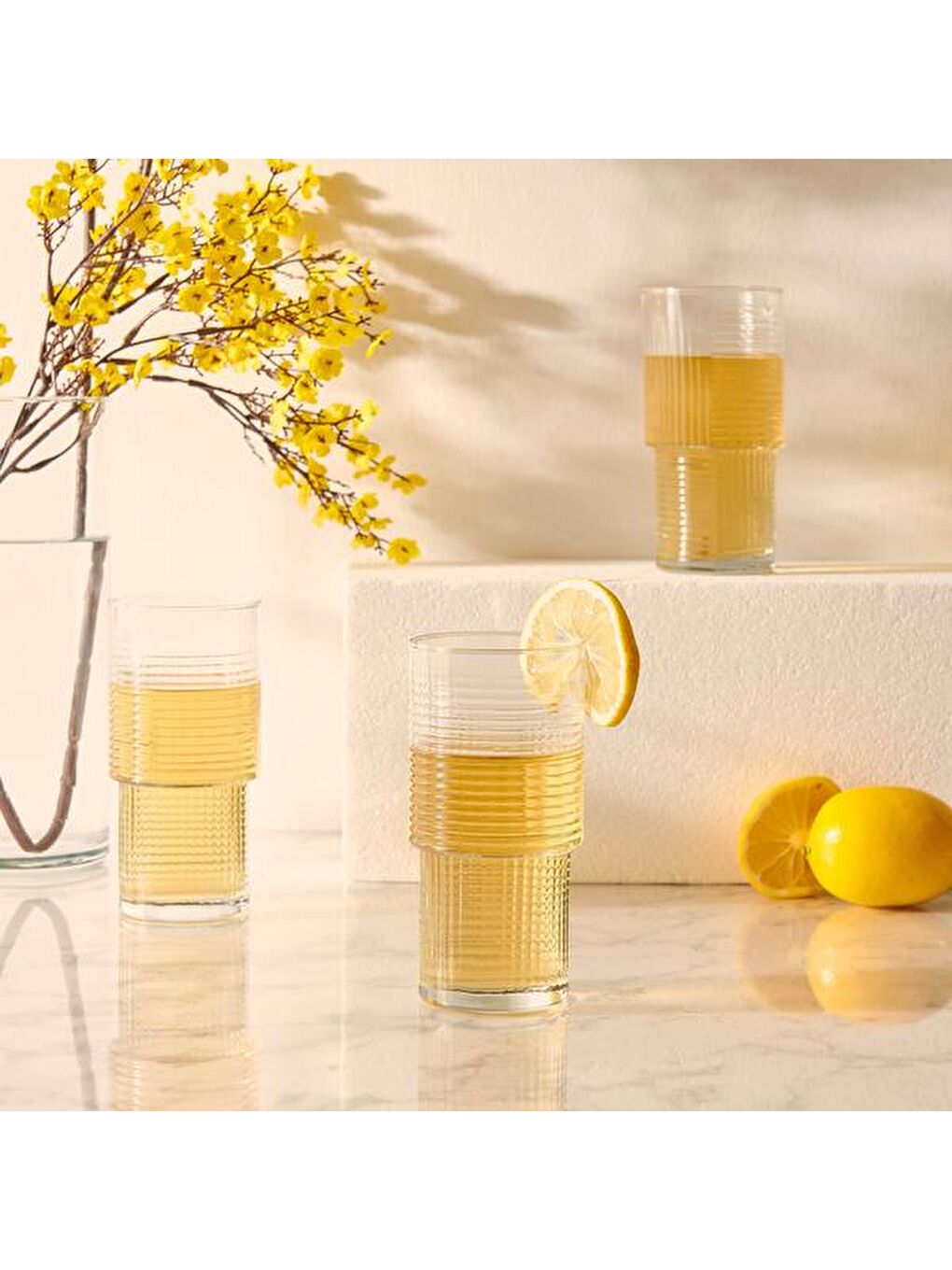 Renksiz Helen 3'lü Bardak Seti - 400 ml