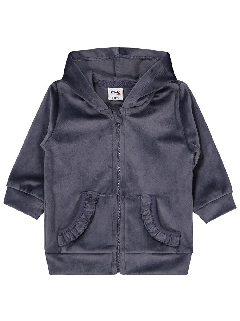 Baby Kapüşonlu 6-18 Ay Takım - Gri 18-24 Ay-1