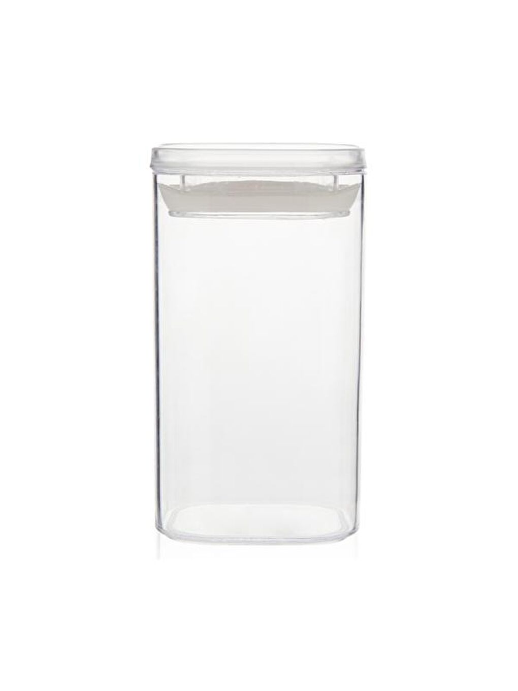 Renksiz Akrilik Vakumlu Kare Baharatlık / Saklama Kabı-1