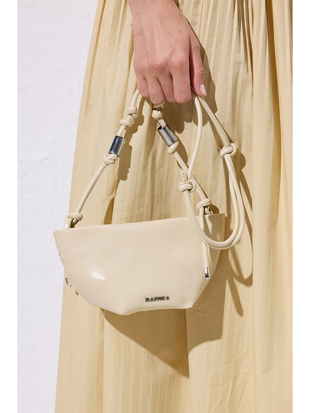 Sarı Elora Bağlama Detaylı Çanta Butter Yellow-3