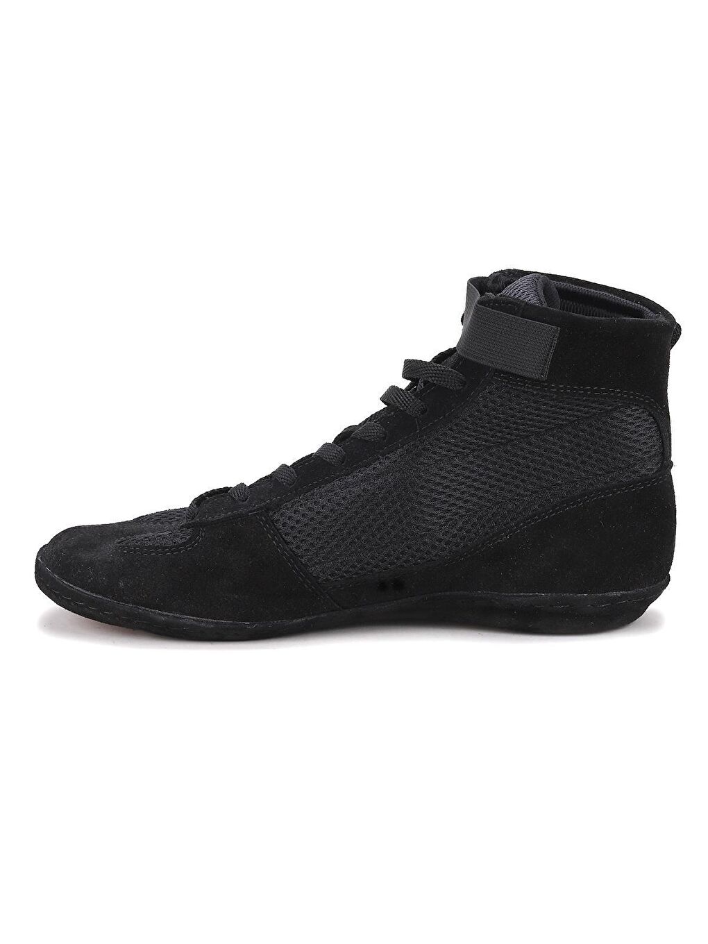 Siyah 70 Güreş Boks Erkek Salon Spor Deri Ayakkabı-4