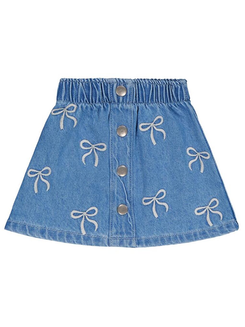 Yeşil Baby Fiyonk Nakışlı 6-18 Ay Etek