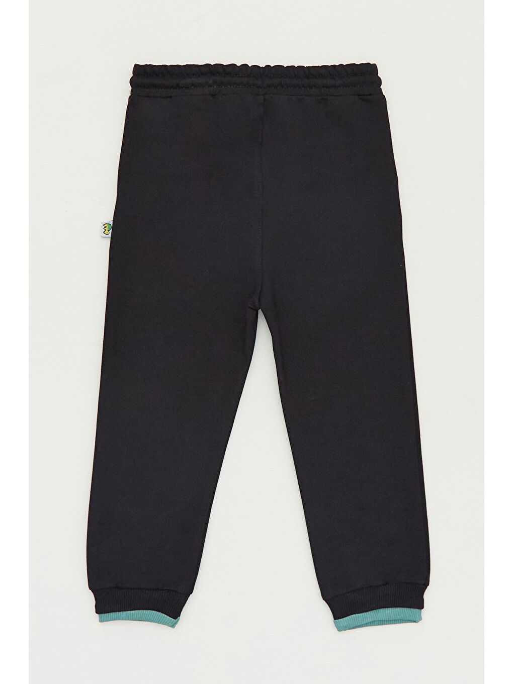Siyah Çiçek Baskılı Jogger Kız Çocuk Eşofman Altı-1