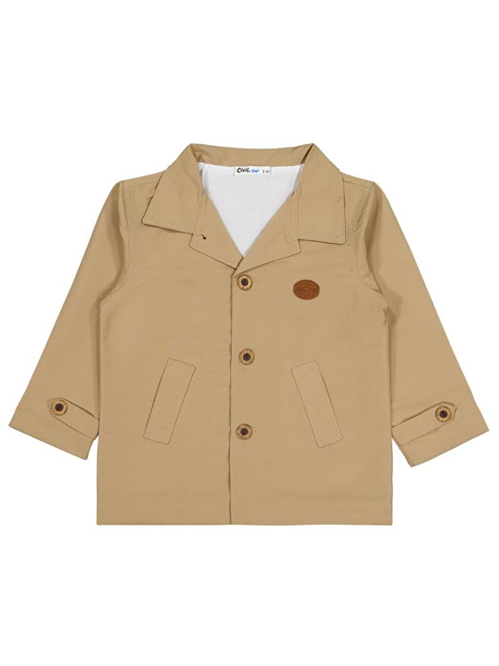 Bej Boys Armalı Trençkot 2-5 Yaş Ceket