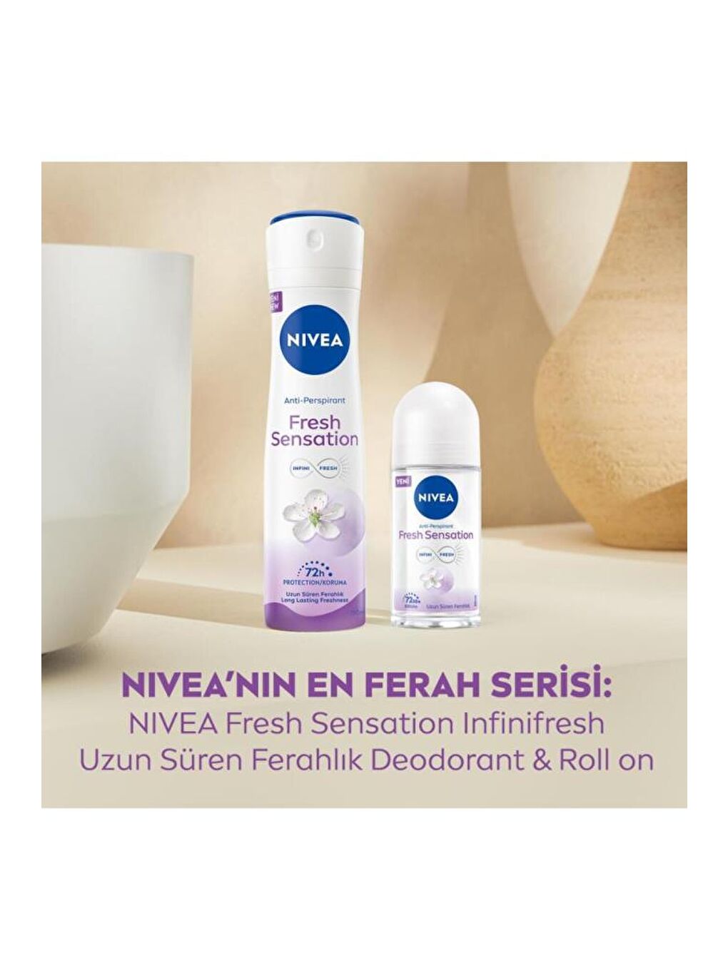 NIVEA Kadın Sprey Deodorant Fresh Sensation 150 ml X3 Adet, 72 Saat Anti-Perspirant Koruma - 5