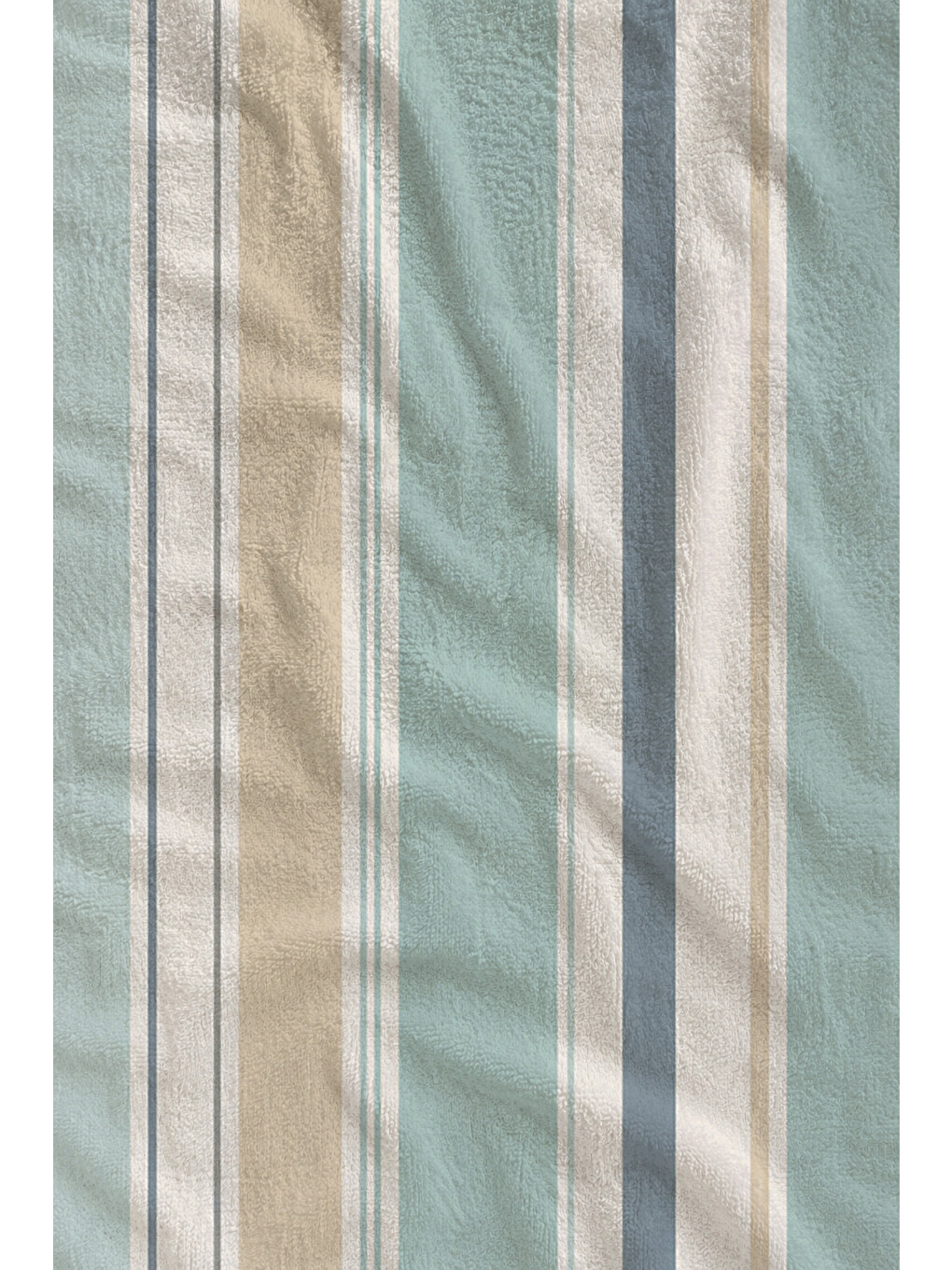 Pastel Mavi Gri Dikey Çizgili Minimal Desenli 70x150 Plaj Havlusu - Dijital Baskılı Banyo Havlusu-2